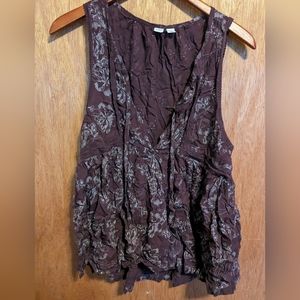 Deep Purple Melrose and Market Size L Sleeveless Blouse